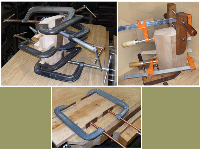 gluing and clamping